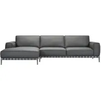 Bloomingdale's Rocco Leather 2 Piece Sectional with Chaise - 100% Exclusive