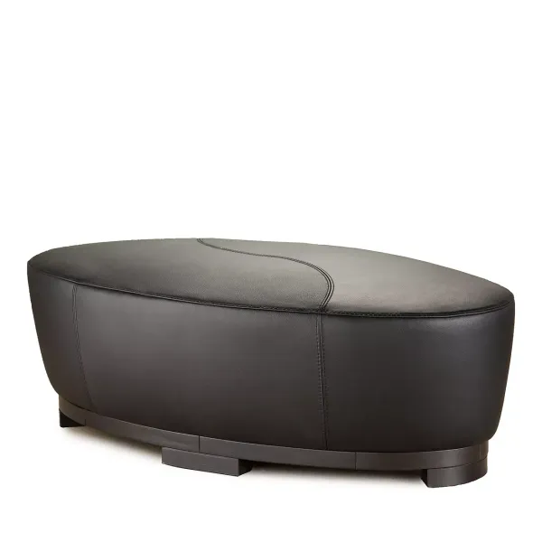 Giuseppe Nicoletti Hollister Oval Leather Ottoman