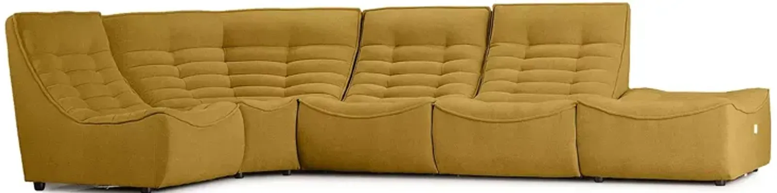 Giuseppe Nicoletti Trattino 5 Piece Power Reclining Sectional