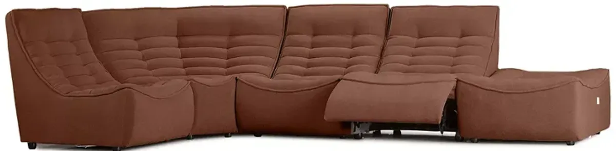 Giuseppe Nicoletti Trattino 5 Piece Power Reclining Sectional