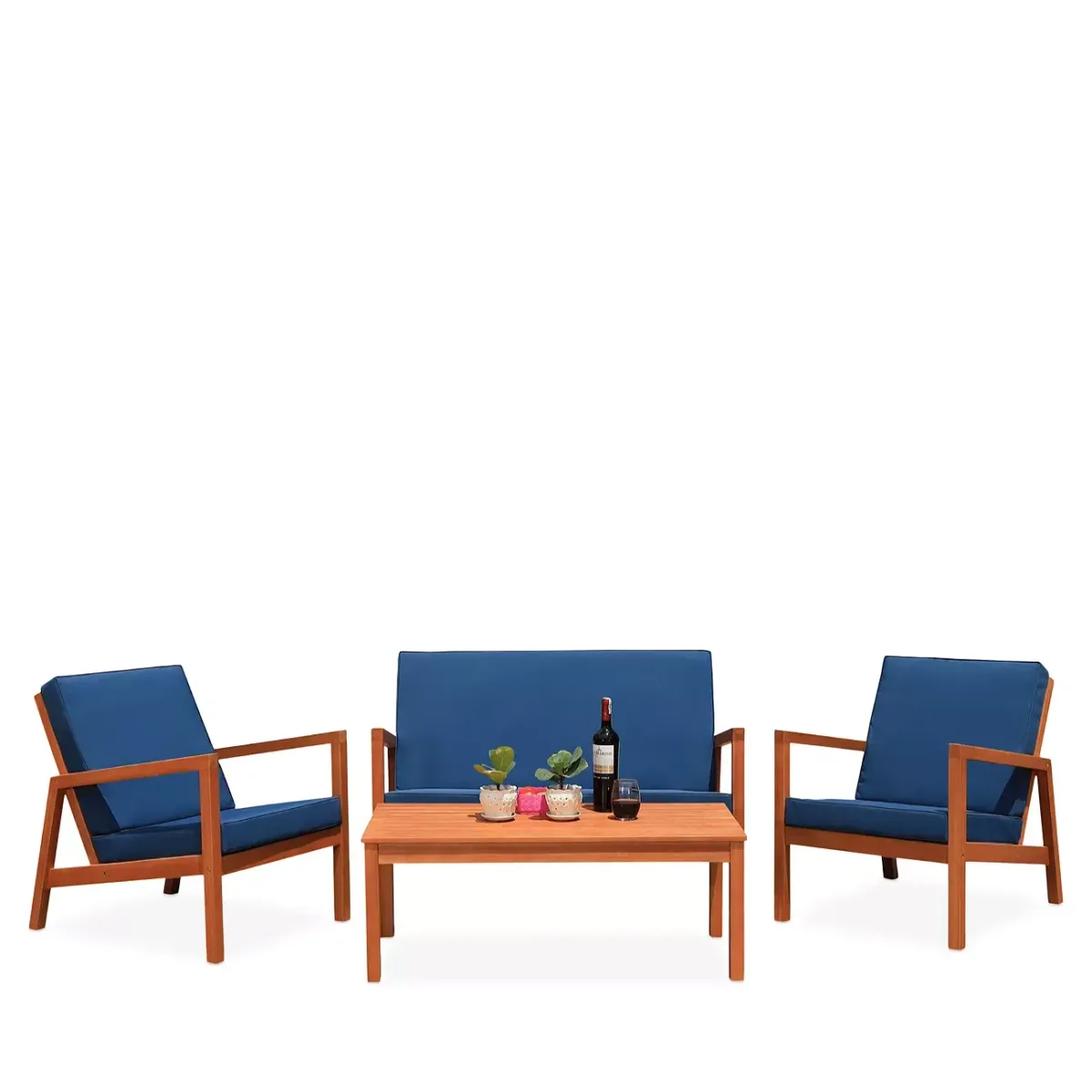 SAFAVIEH Larence 4-Piece Outdoor Living Set