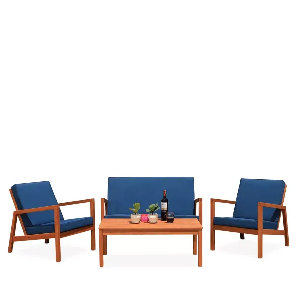 SAFAVIEH Larence 4-Piece Outdoor Living Set