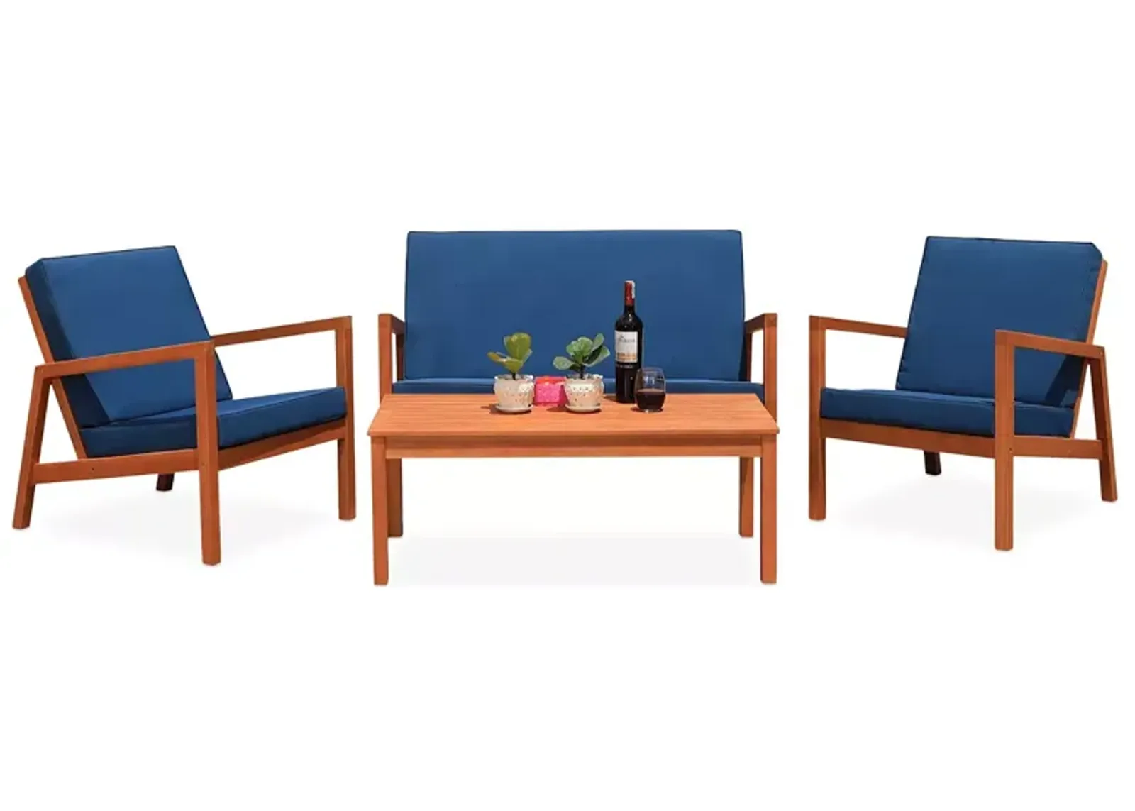 SAFAVIEH Larence 4-Piece Outdoor Living Set