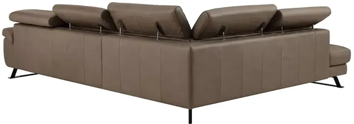 Chateau d'Ax Tremezzo Two Piece Leather Sectional