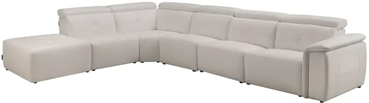 Chateau d'Ax Nuvola 6 Piece Power Leather Sectional Sofa