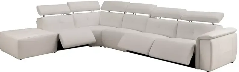 Chateau d'Ax Nuvola 6 Piece Power Leather Sectional Sofa