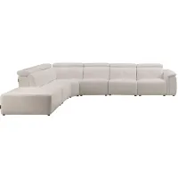 Chateau d'Ax Nuvola 6 Piece Power Leather Sectional Sofa