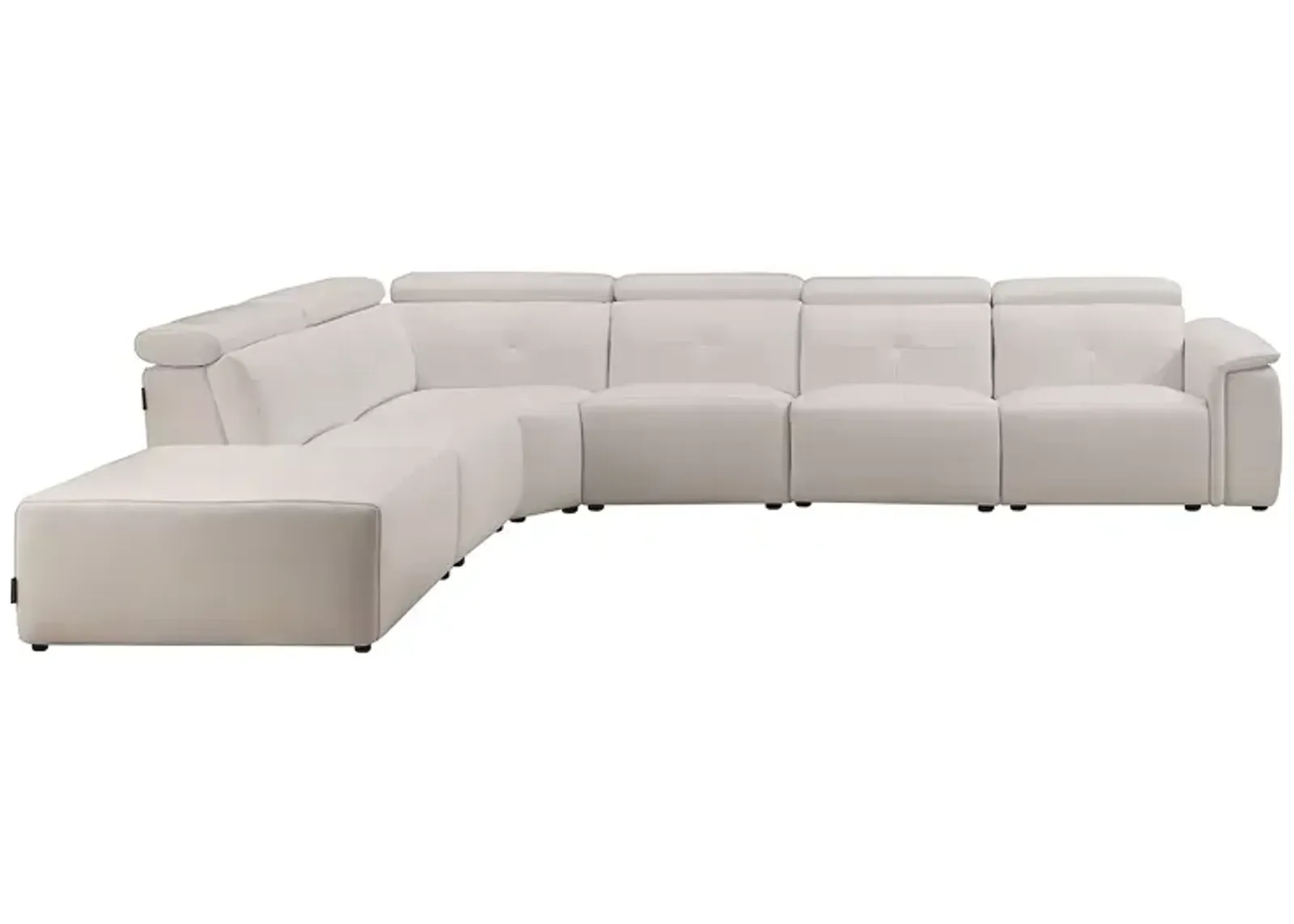 Chateau d'Ax Nuvola 6 Piece Power Leather Sectional Sofa