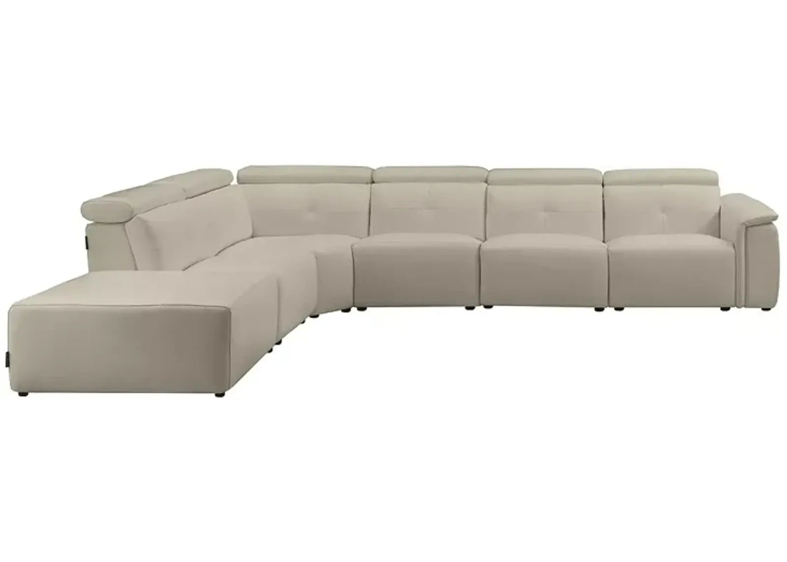 Chateau d'Ax Nuvola 6 Piece Power Leather Sectional Sofa