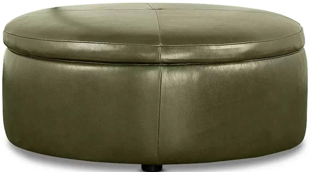 Bloomingdale's Alta Large Round Storage Ottoman, in Leather