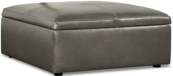 Bloomingdales Alice Large Square Storage Ottoman, in Leather
