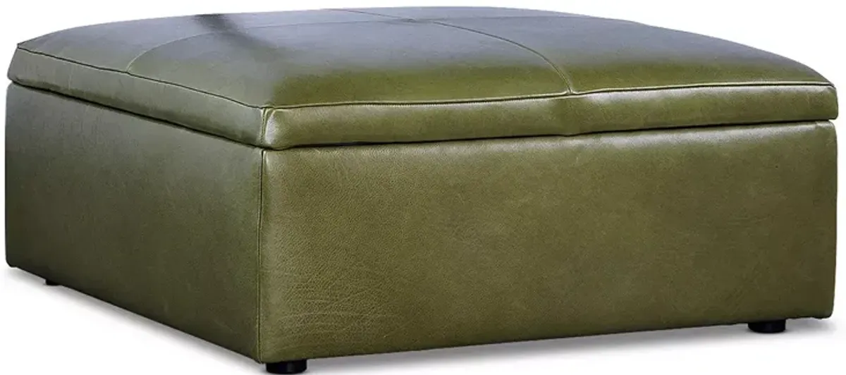 Bloomingdales Alice Large Square Storage Ottoman, in Leather