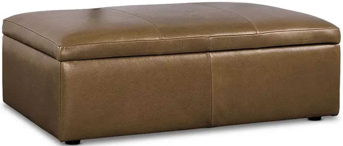 Bloomingdale's Auburn Large Rectangle Storage Ottoman, in Leather