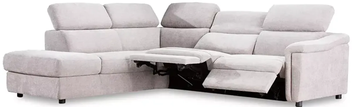 Nicoletti Prato 3 Piece Power Reclining Fabric Sectional