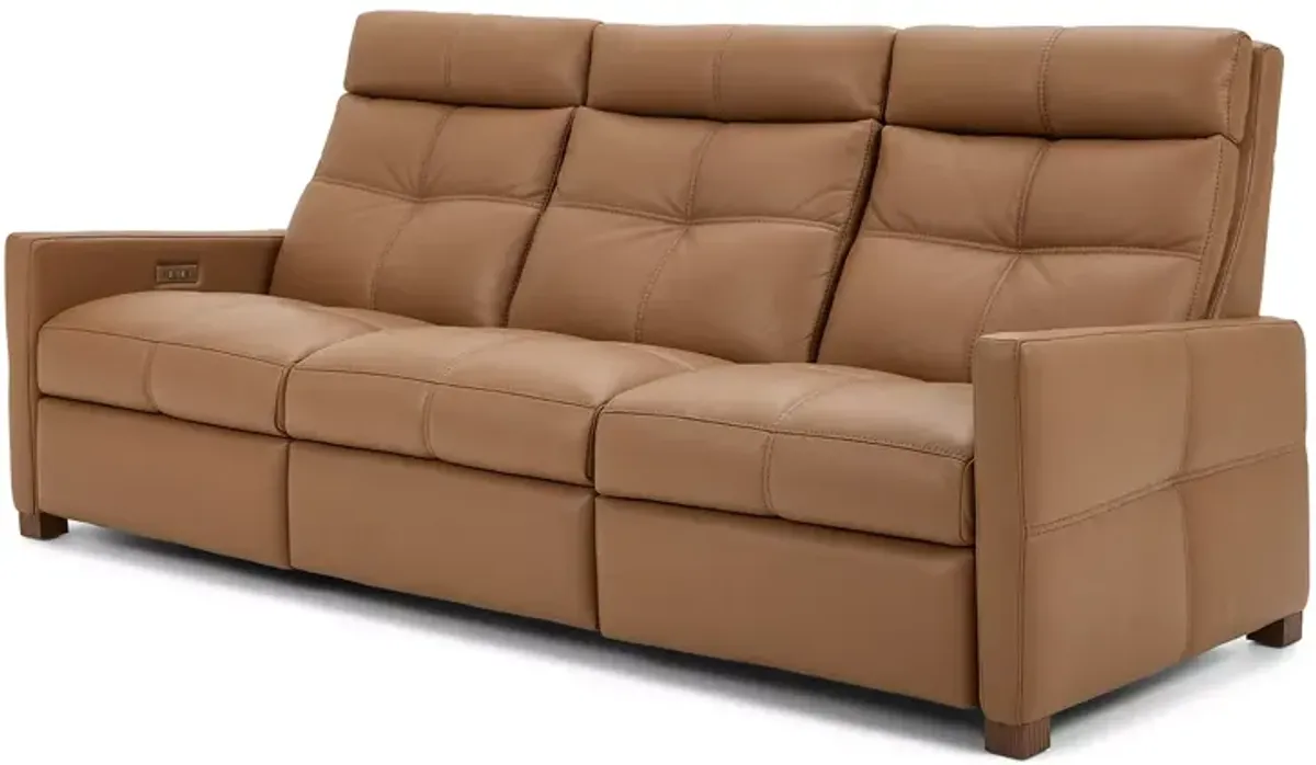 American Leather Rainier Echo Luxe Leather Sofa with 3 Power Seats