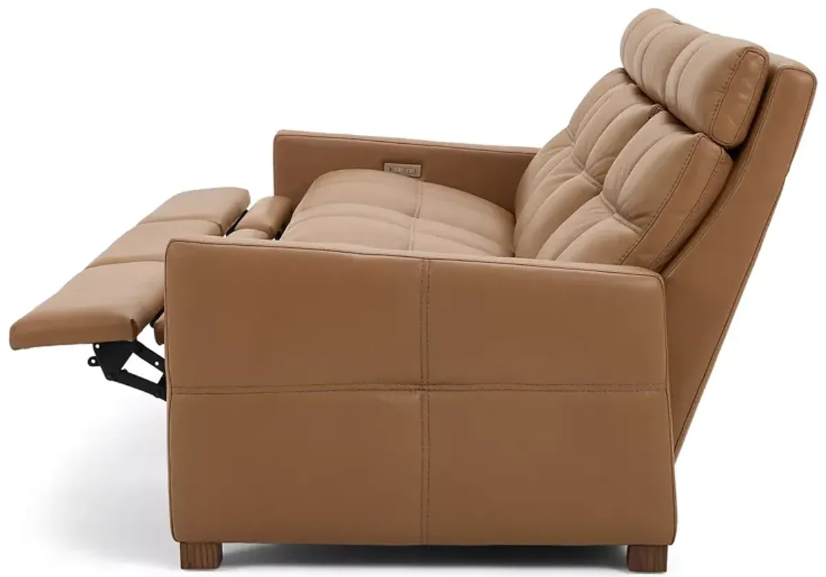 American Leather Rainier Echo Luxe Leather Sofa with 3 Power Seats