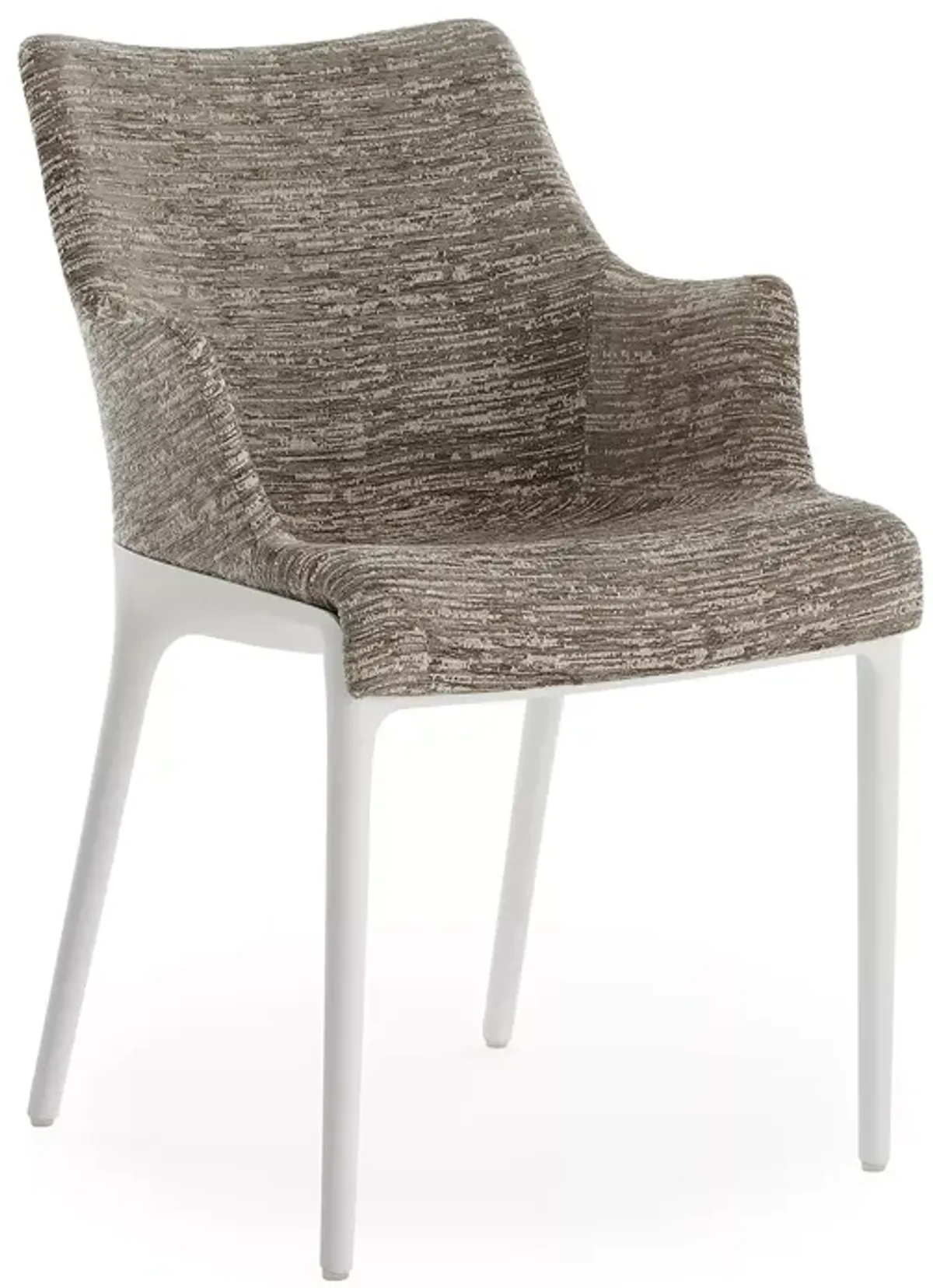 Kartell Eleganza Nia Melange Dining Armchair, White Legs  