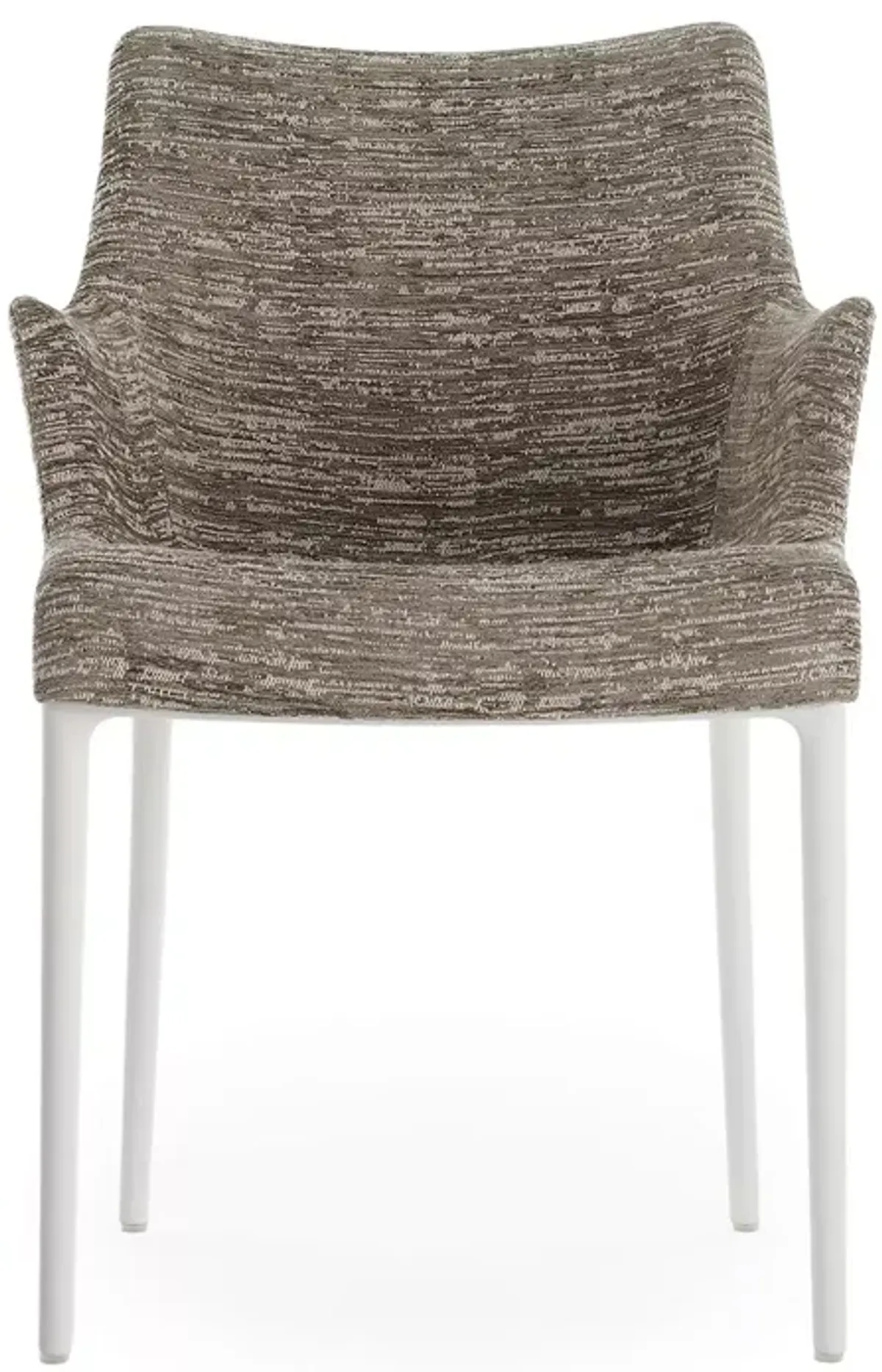 Kartell Eleganza Nia Melange Dining Armchair, White Legs  