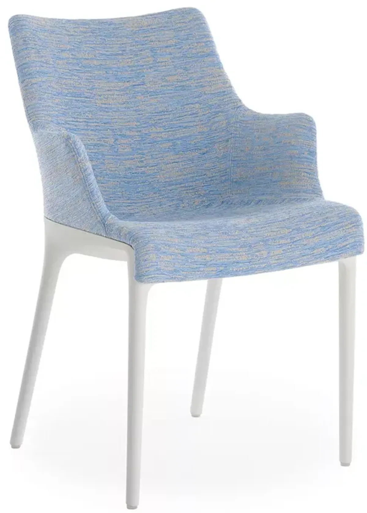 Kartell Eleganza Nia Melange Dining Armchair, White Legs  