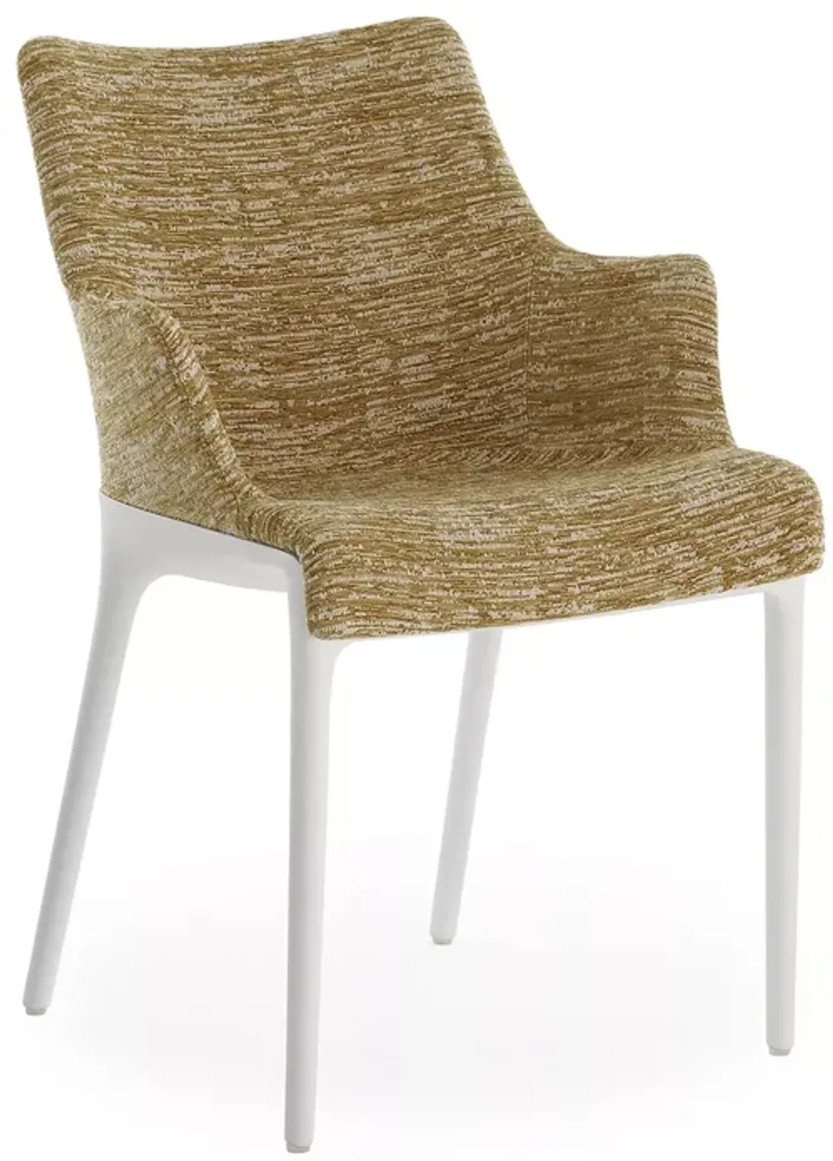 Kartell Eleganza Nia Melange Dining Armchair, White Legs  