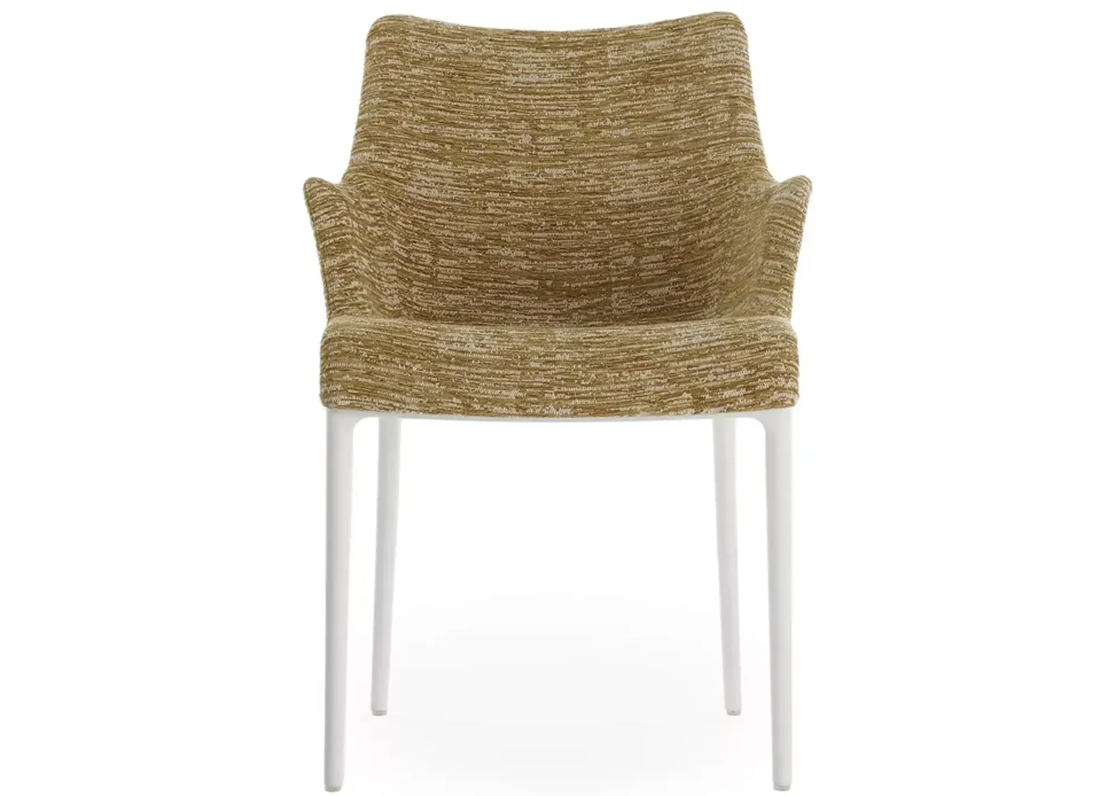 Kartell Eleganza Nia Melange Dining Armchair, White Legs  