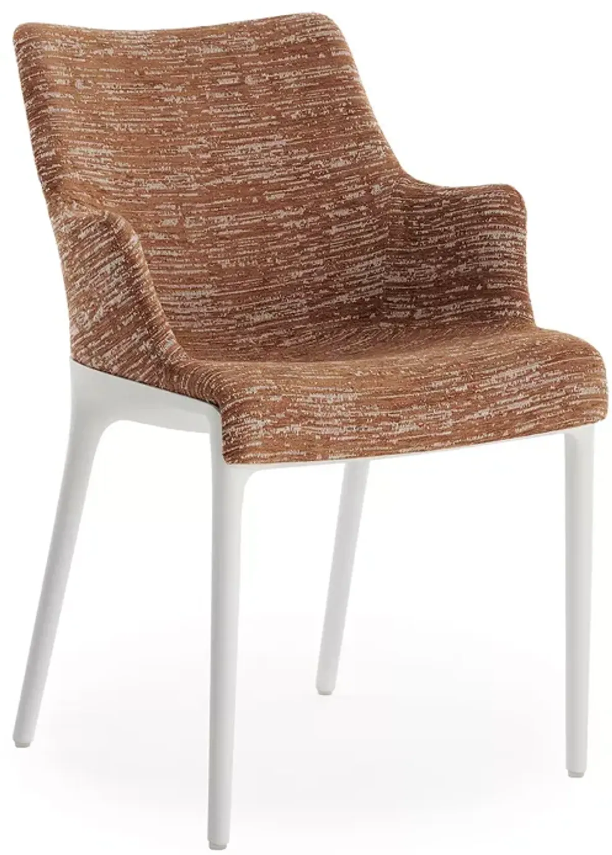 Kartell Eleganza Nia Melange Dining Armchair, White Legs  