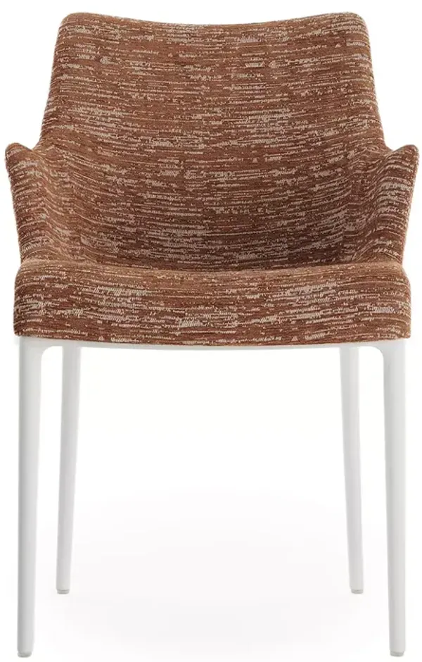 Kartell Eleganza Nia Melange Dining Armchair, White Legs  
