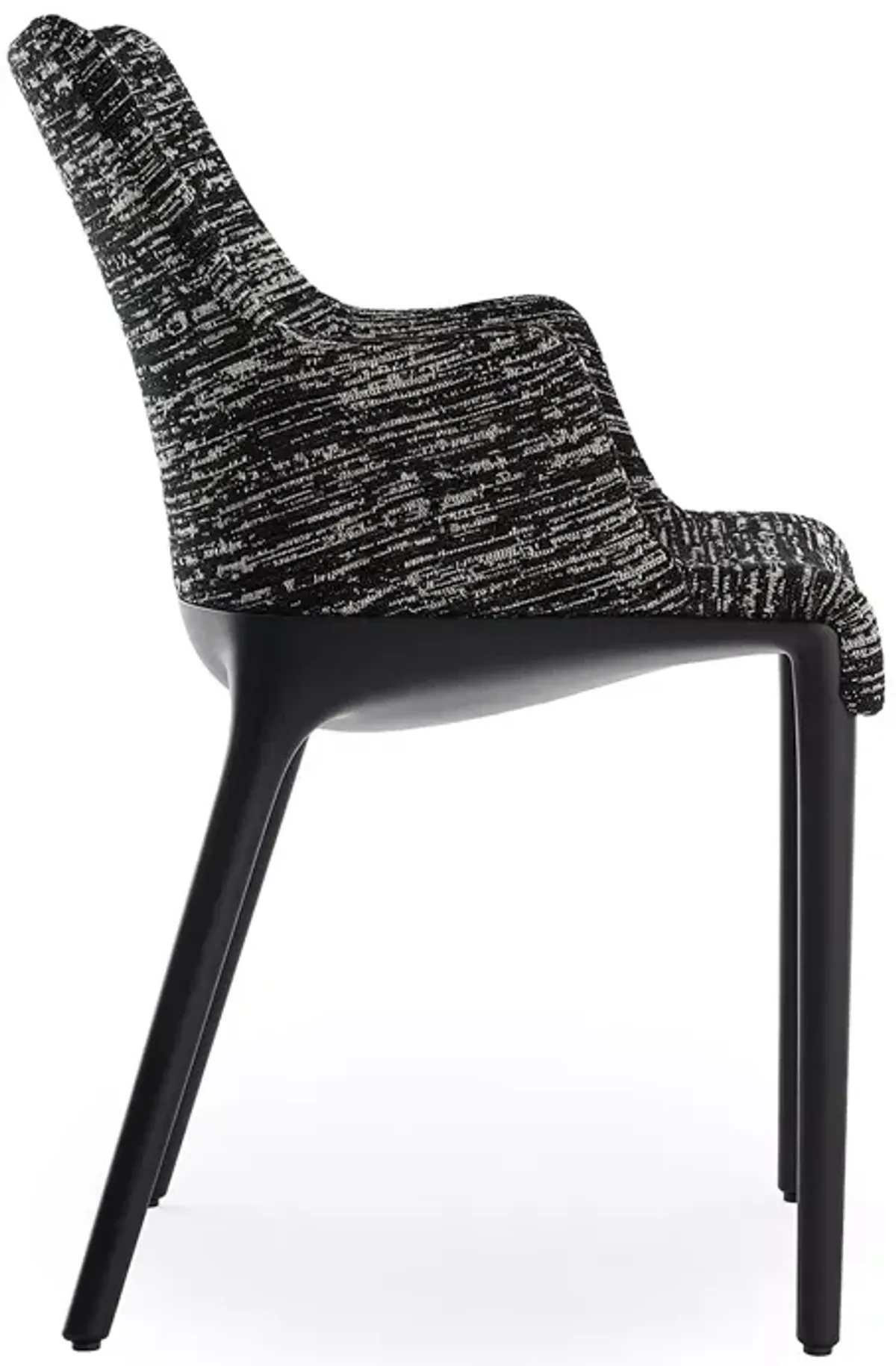 Kartell Eleganza Nia Melange Armchair, Black Legs  