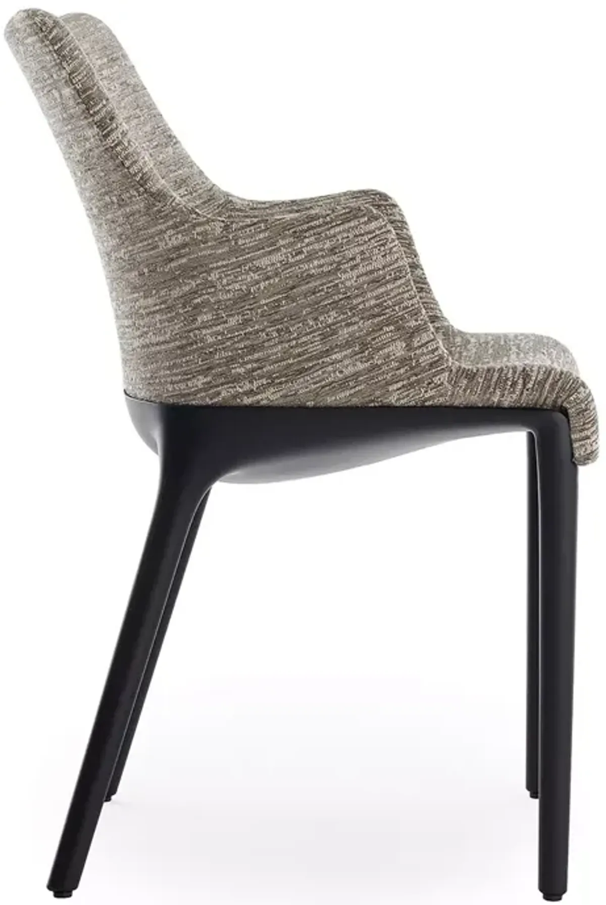 Kartell Eleganza Nia Melange Armchair, Black Legs