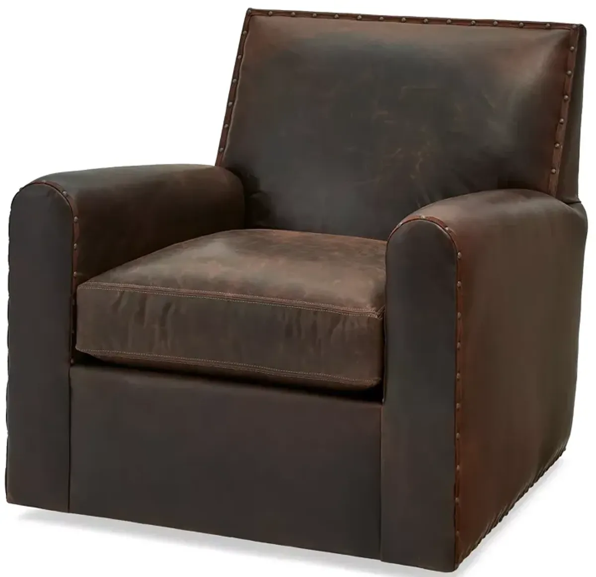 Massoud Royce Coco Cowboy Leather Swivel Chair