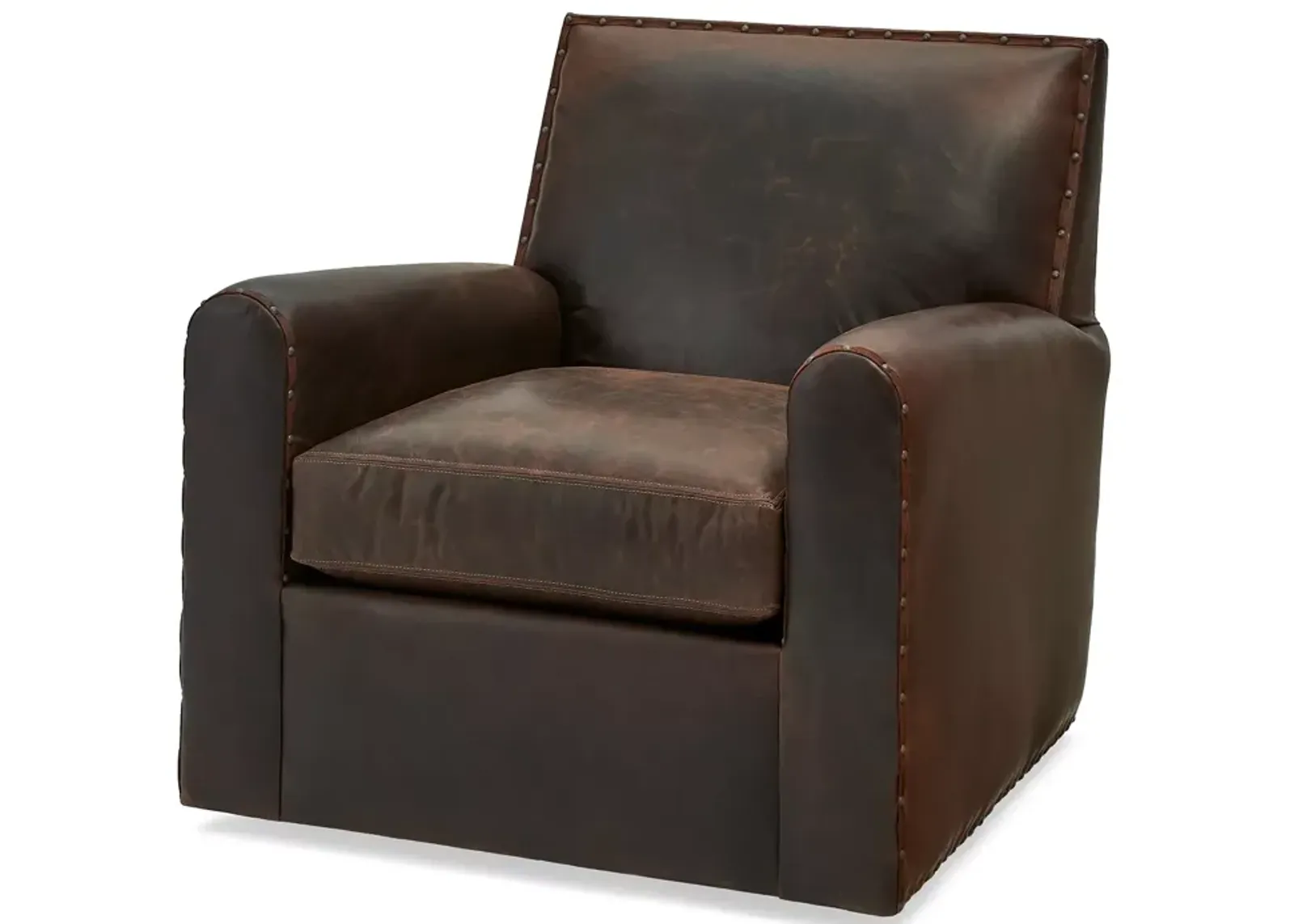 Massoud Royce Coco Cowboy Leather Swivel Chair