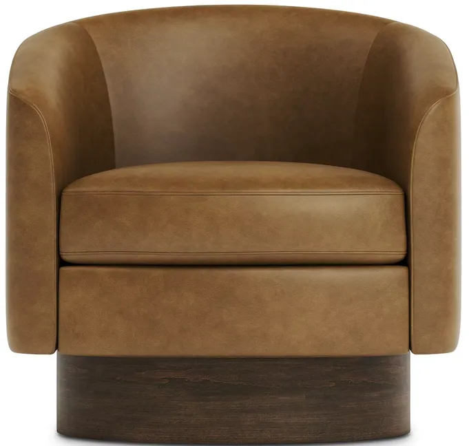 Bernhardt Camino Leather Swivel Chair