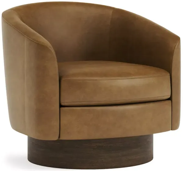 Bernhardt Camino Leather Swivel Chair