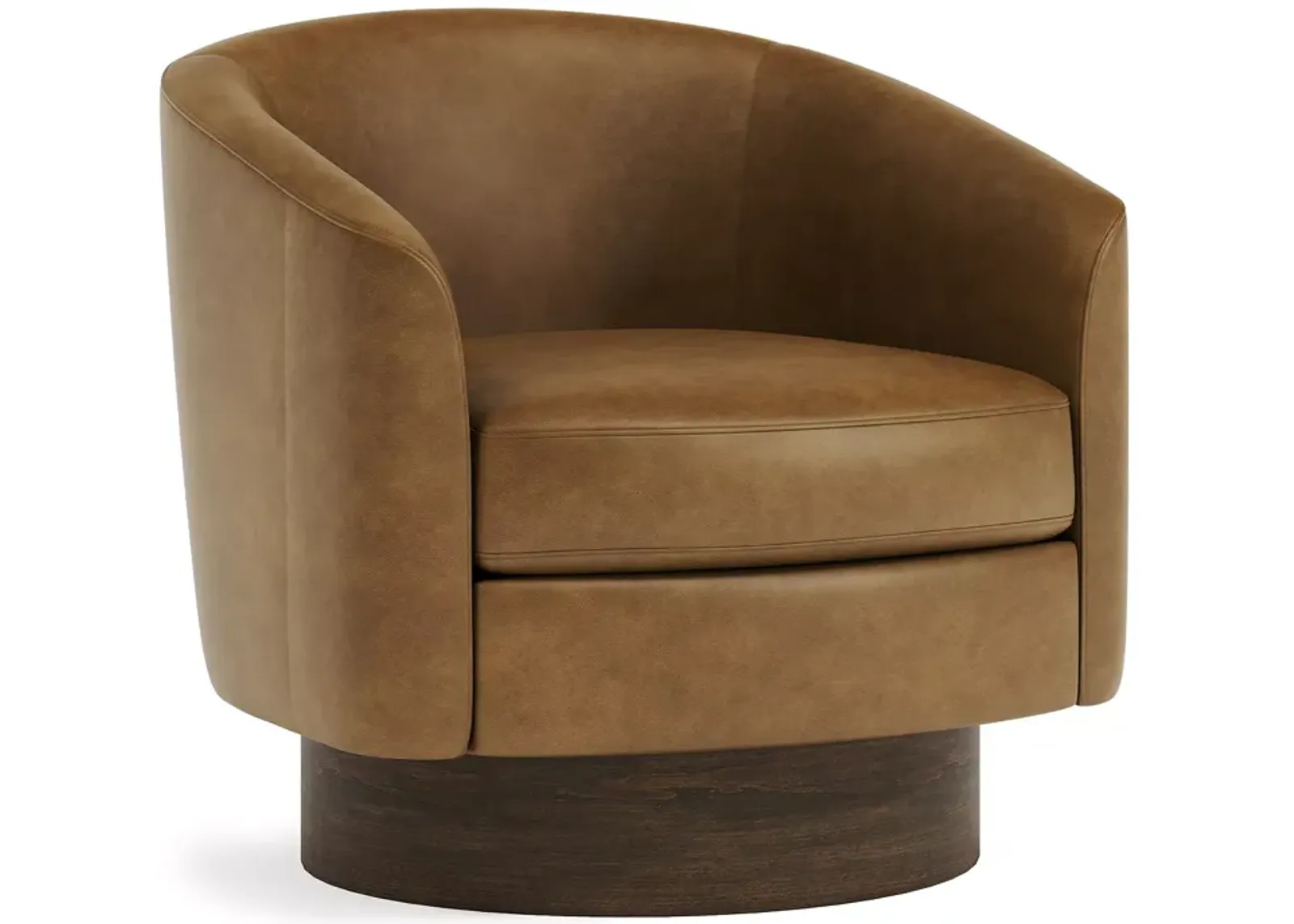 Bernhardt Camino Leather Swivel Chair