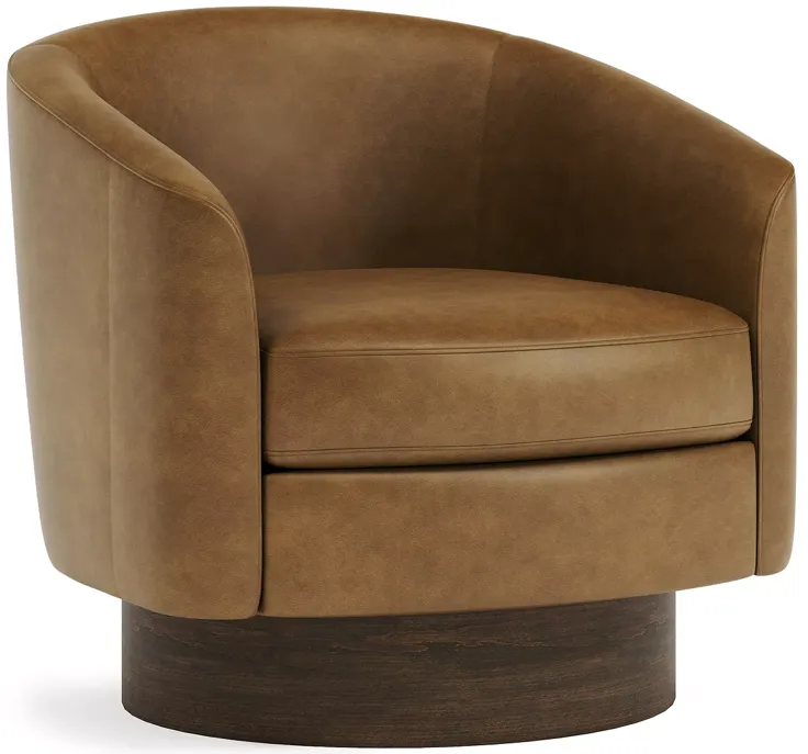 Bernhardt Camino Leather Swivel Chair