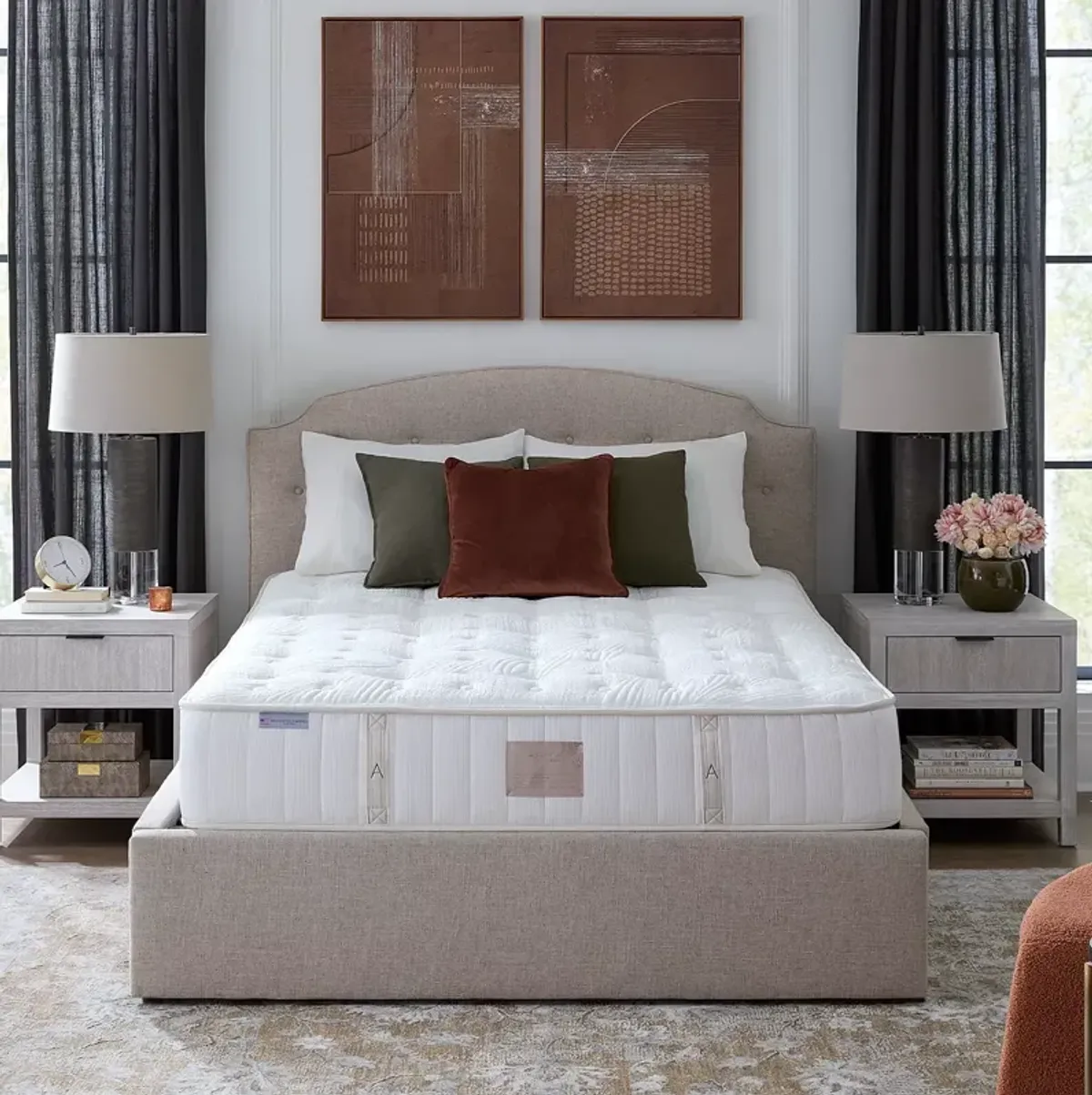 Asteria Natural Vari Extra Firm Queen Mattress with 5" Box Spring - Exclusive
