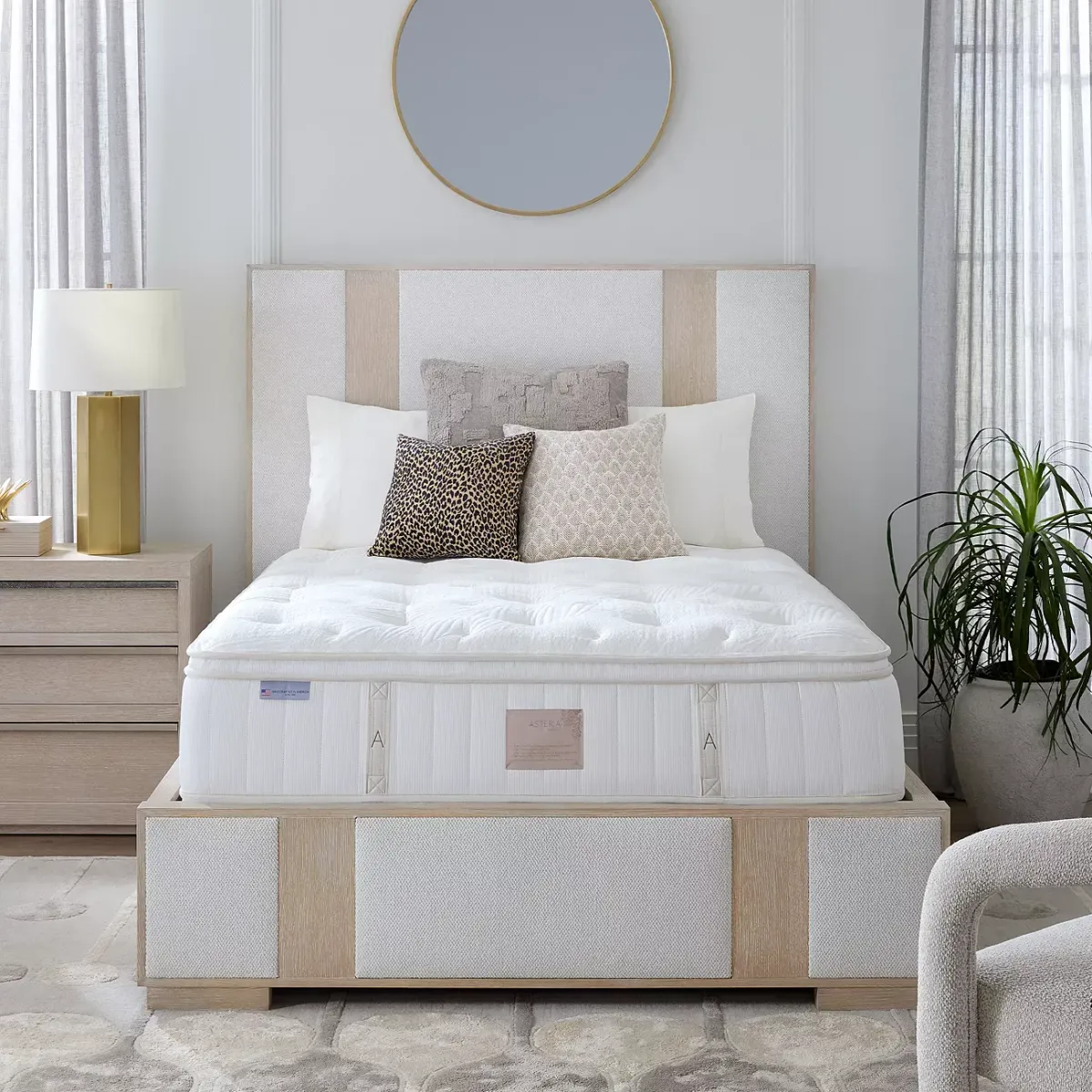 Asteria Evia Plush Pillow Top King Set Slim Profile  