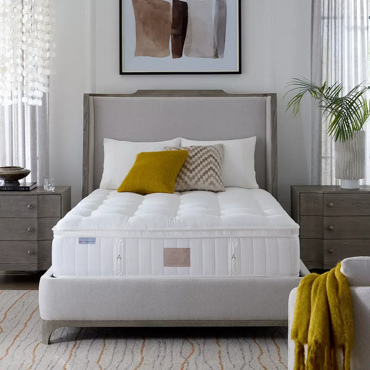 Asteria Phoebe Plush Euro Top Queen Mattress with 5" Box Spring - Exclusive