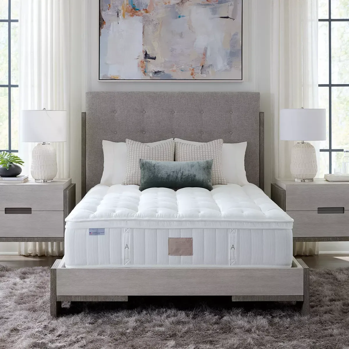Asteria Phoebe Firm Euro Top Queen Mattress with 9" Box Spring