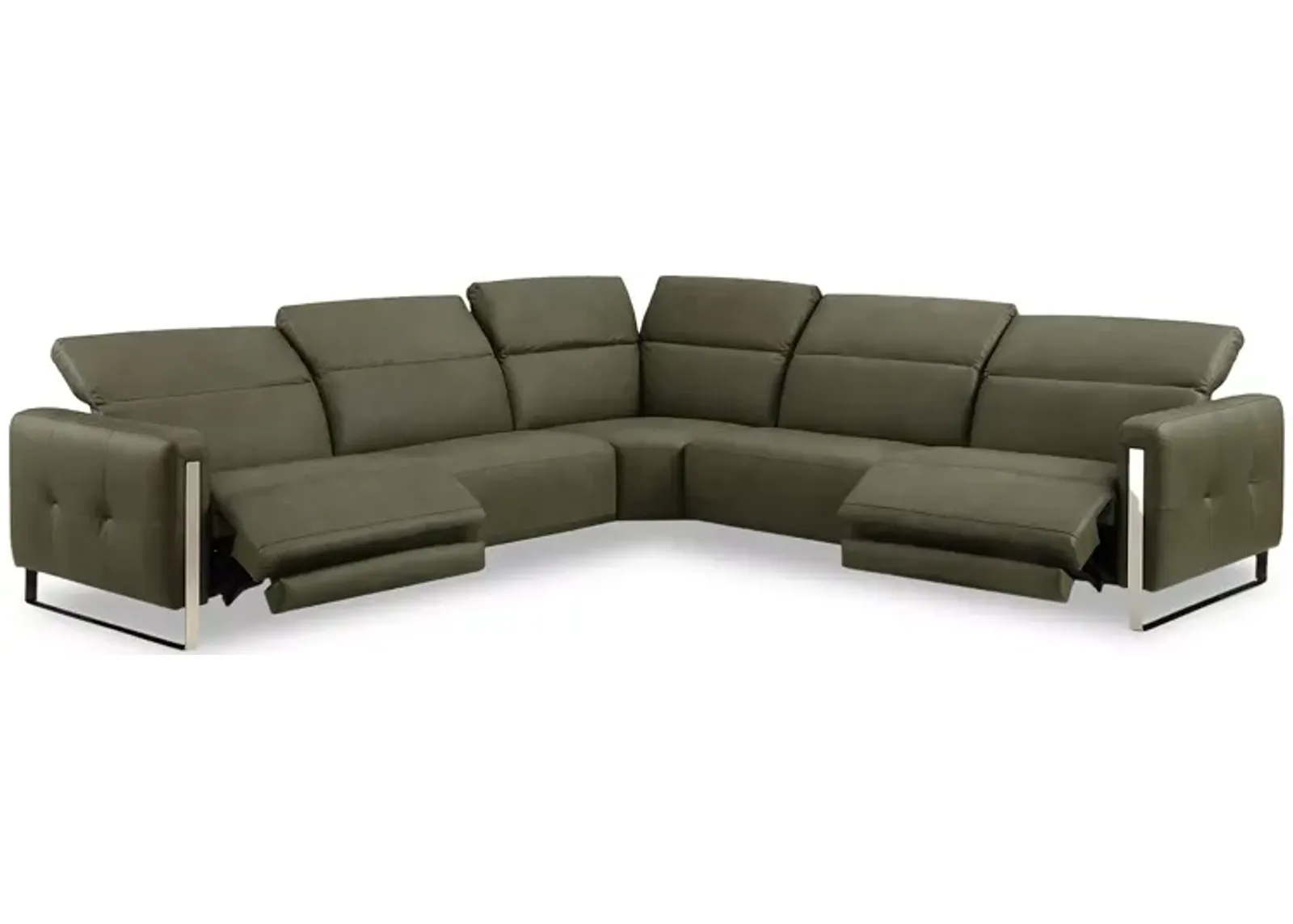 Chateau d'Ax Giada 5 Piece Leather Sectional 