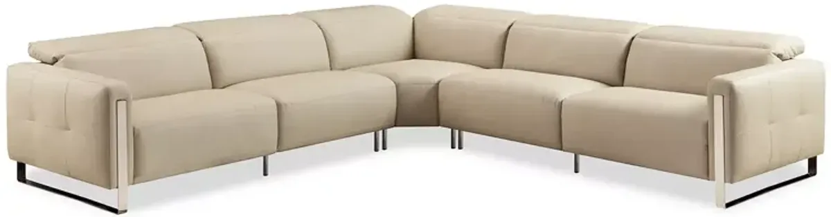 Chateau d'Ax Giada 5 Piece Leather Sectional