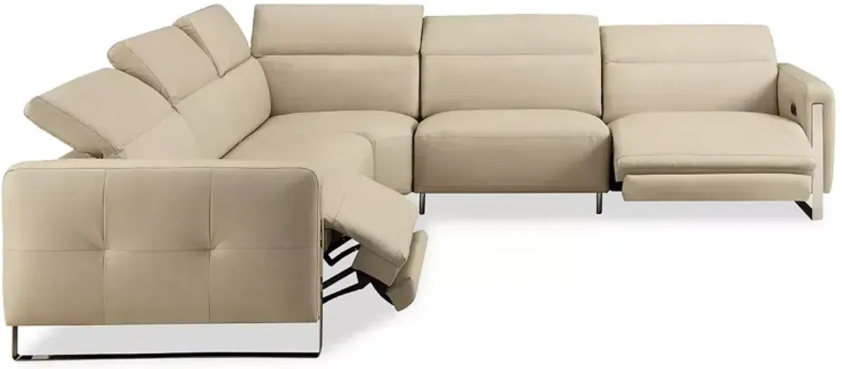 Chateau d'Ax Giada 5 Piece Leather Sectional