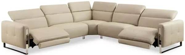 Chateau d'Ax Giada 5 Piece Leather Sectional 