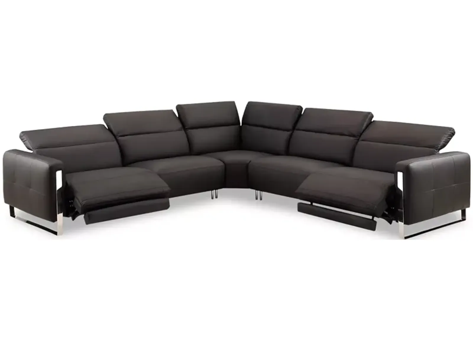 Chateau d'Ax Giada 5 Piece Leather Sectional 