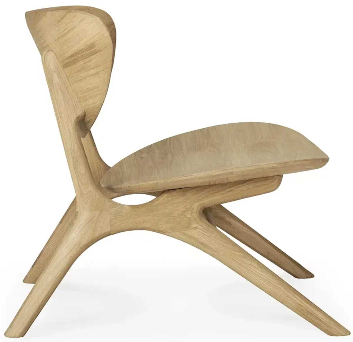 Ethnicraft Eye Lounge Chair, Light Wood Tone 