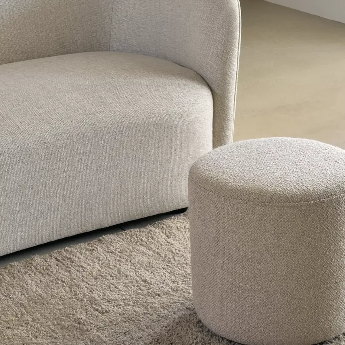 Ethnicraft Barrow Pouf, Medium 