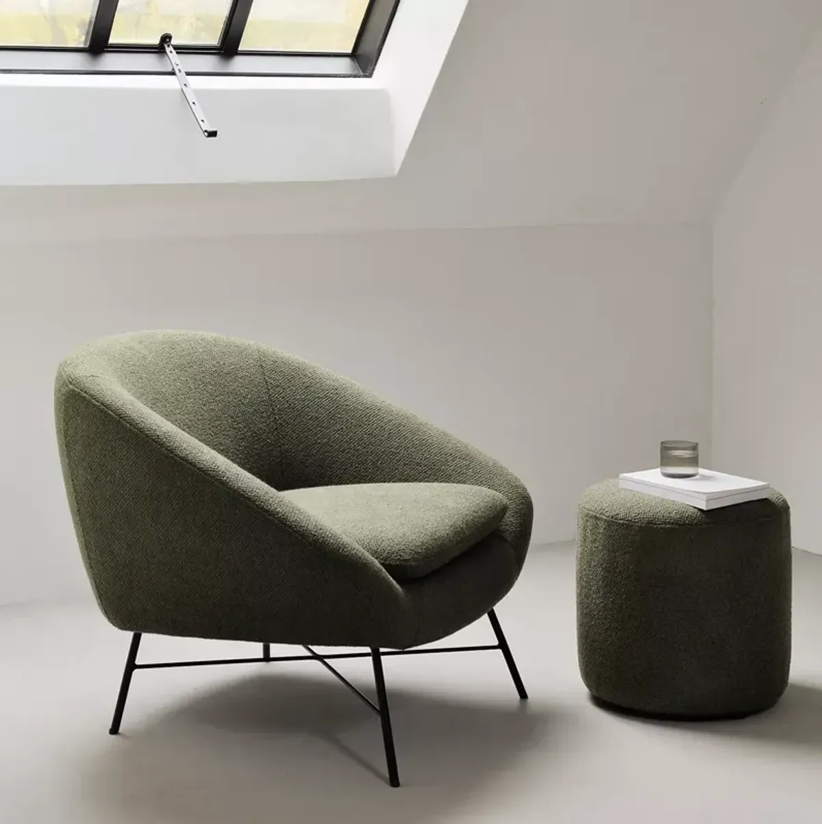 Ethnicraft Barrow Pouf, Medium 