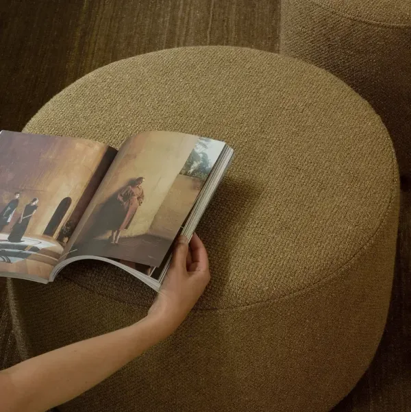 Ethnicraft Barrow Pouf, Large