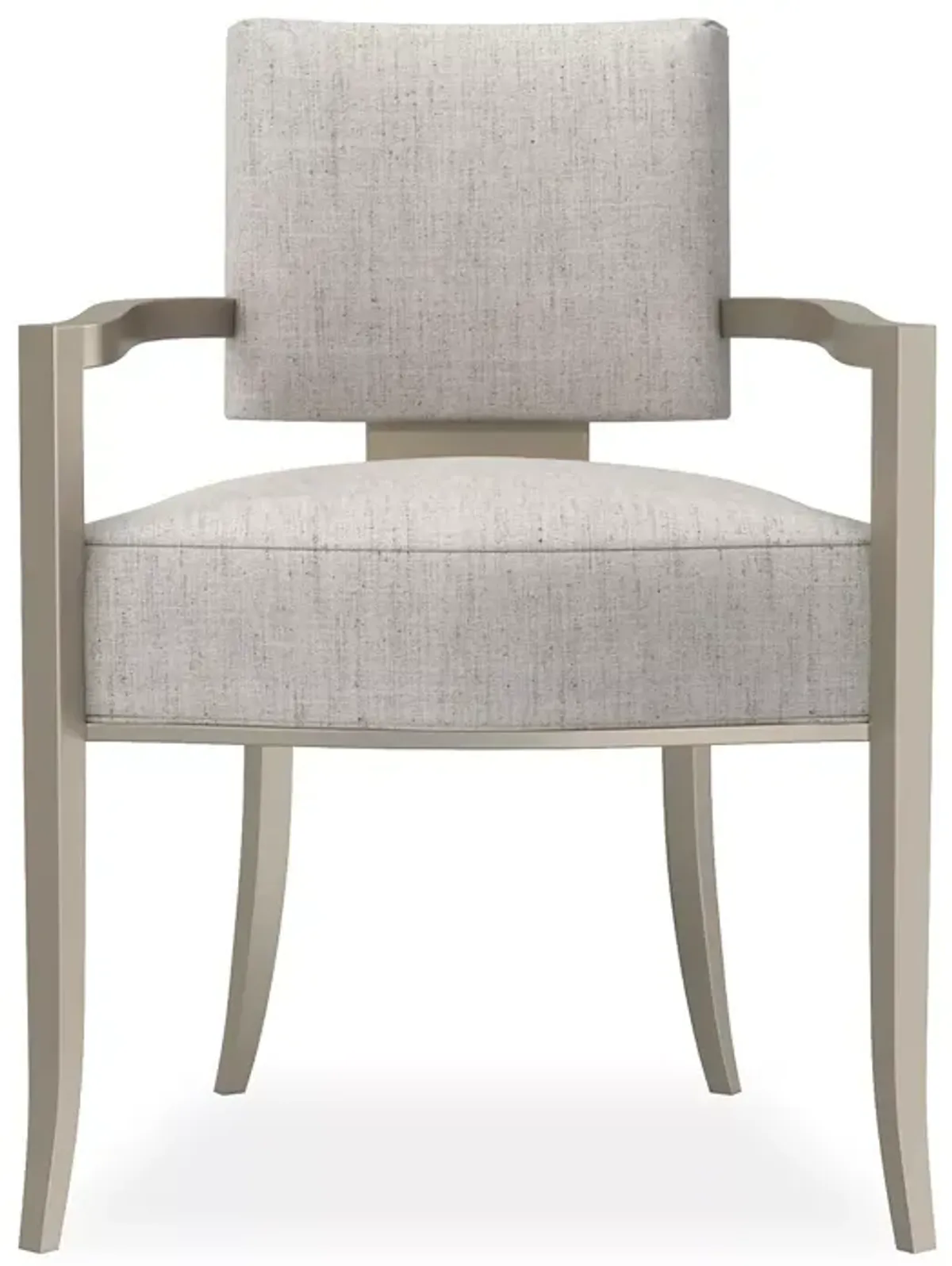 Caracole Reserved Seating Arm Chair - Light Gray