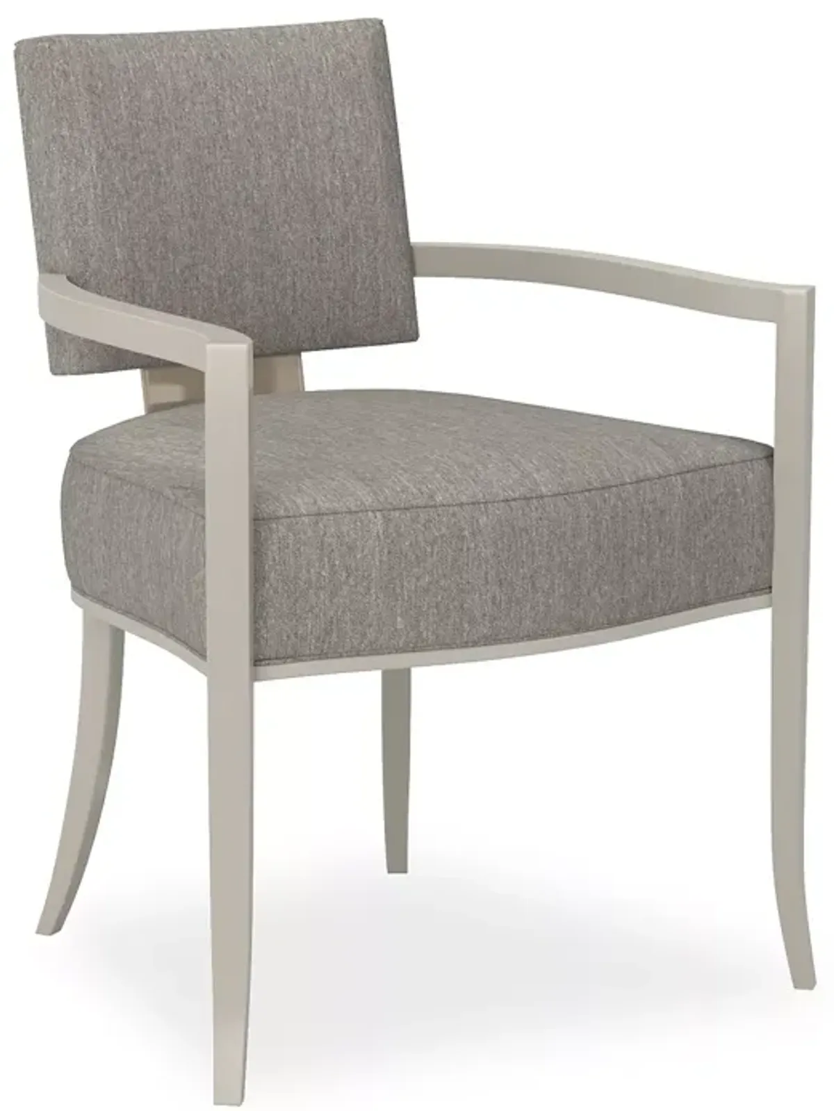 Caracole Reserved Seating Arm Chair - Warm Gray